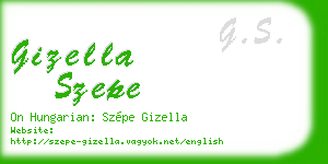 gizella szepe business card