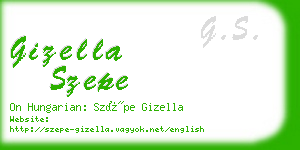 gizella szepe business card